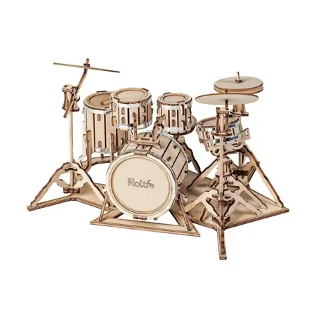 Rolife Drum Kit 3D Wooden Puzzle TG409