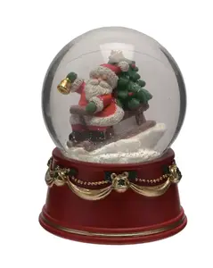 Santa on Sleigh Snow Globe - Small