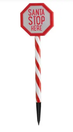 Santa Stop Here! Stake Light