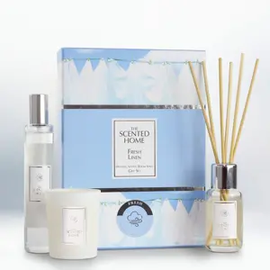 Scented Home Gift Set - Fresh Linen (Spray, Diff, Vot)