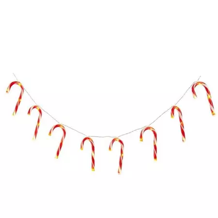 set of 10 bo candy cane string lights