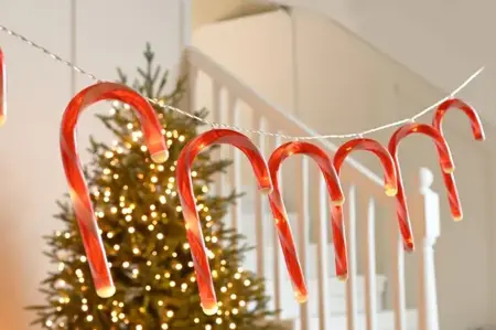 set of 10 bo candy cane string lights