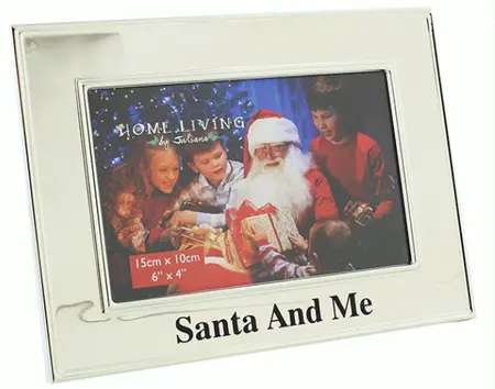 Silverplated Photo Frame Santa & Me