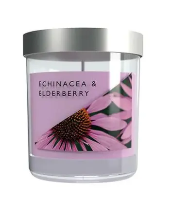 W/F GLASS SMALL ECHINACEA & ELDERBERRY