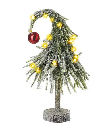 SMALL LIGHT UP BENDING CHRISTMAS TREE