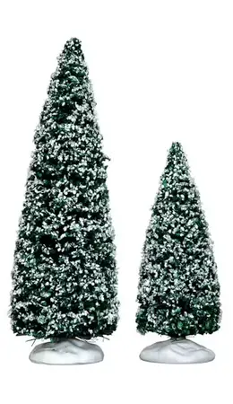 SNOWY JUNIPER TREE, MEDIUM & SMALL, SET OF 2