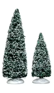 SNOWY JUNIPER TREE, MEDIUM & SMALL, SET OF 2