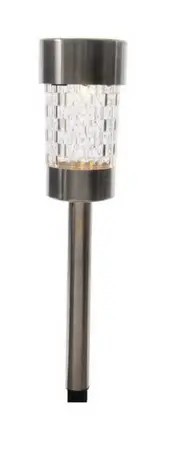 Solar stake light stainless steel steady