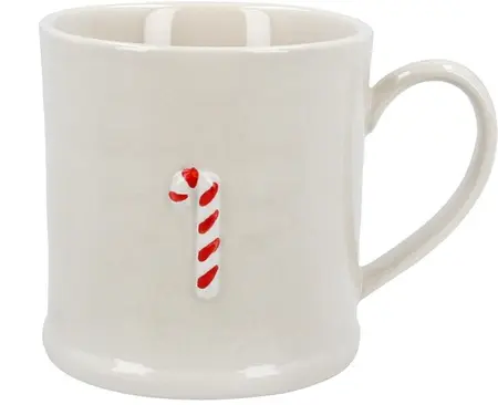 Stoneware Mini Mug w Candy Cane