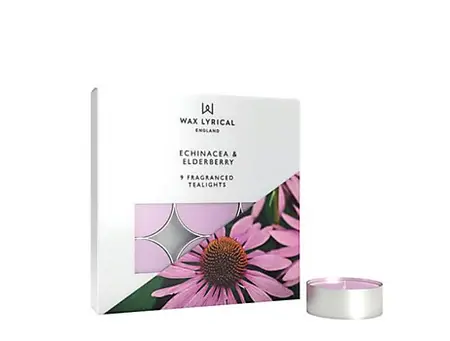 Tealights Box of 9 Echinacea & Elderberry Made in England