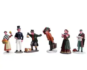 TOWNSFOLK FIGURINES, SET OF 6