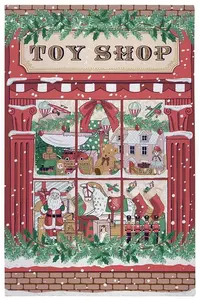 Toy Shop Red Cotton Tea Towel