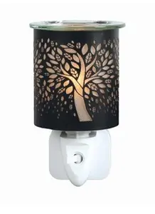 Wax Melter Plug In - Black & Gold Silhouette Tree of Life 13cm