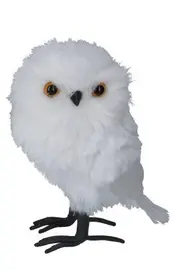 White Faux Fur Owl Dec                           O