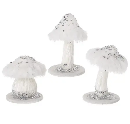 WHITE & SILVER MUSHROOM SET