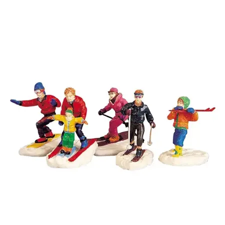 WINTER FUN FIGURINES, SET OF 5