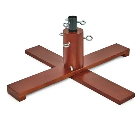 Wooden Christmas Tree Stand For Artificial Trees Brown