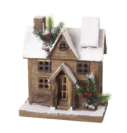 WOODEN LIGHT UP LED HOUSE