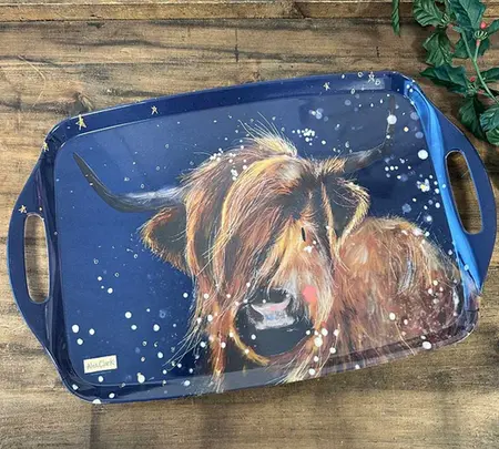 XLTY02 LARGE HIGHLAND COW TRAY