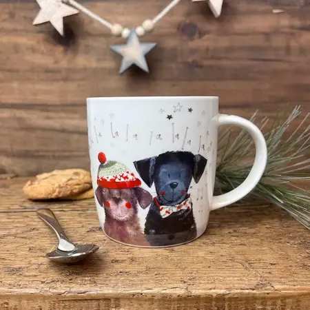 XM02 CHRISTMAS DOGS MUG